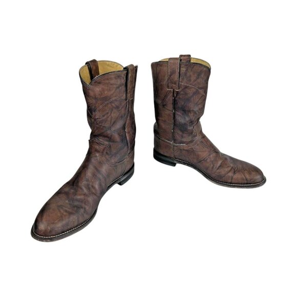 JUSTIN Boots Men\'s 9.5 Roper 3162 Jackson Deerlite Cowboy Western Leather main image 15